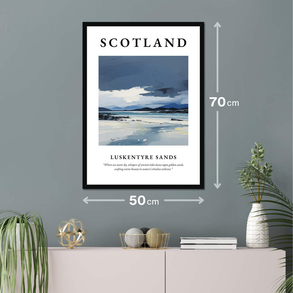 Poster of Luskentyre Sands hanging on a wall