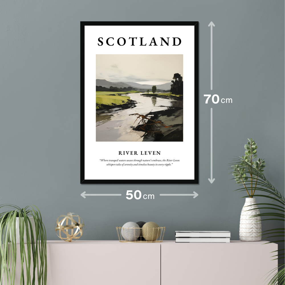 Poster of River Leven hanging on a wall