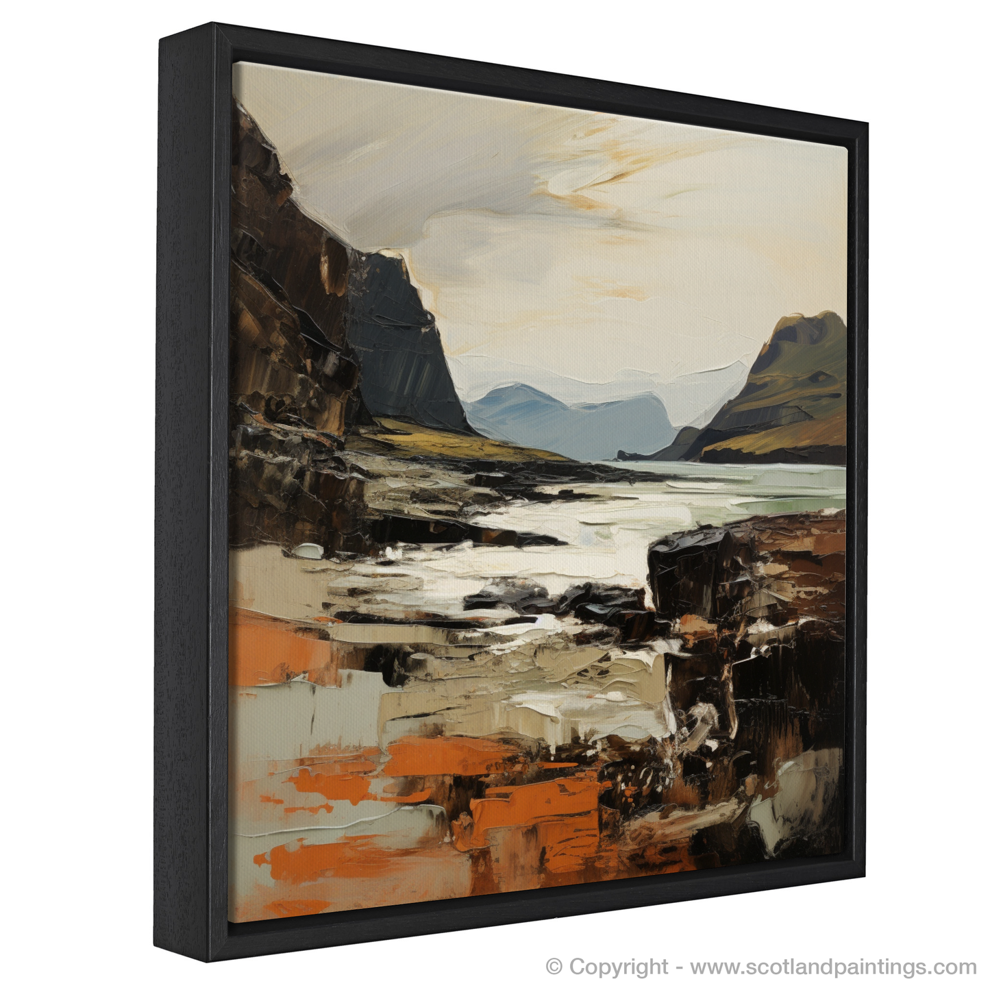 Painting and Art Print of Coral Beach, Claigan, Isle of Skye entitled "Expressionist Ode to Coral Beach".