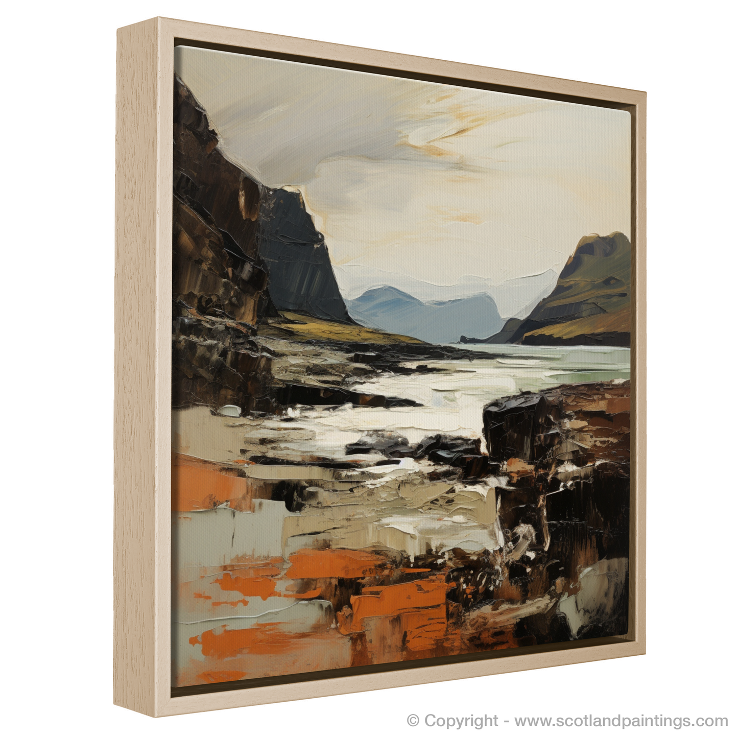 Painting and Art Print of Coral Beach, Claigan, Isle of Skye entitled "Expressionist Ode to Coral Beach".