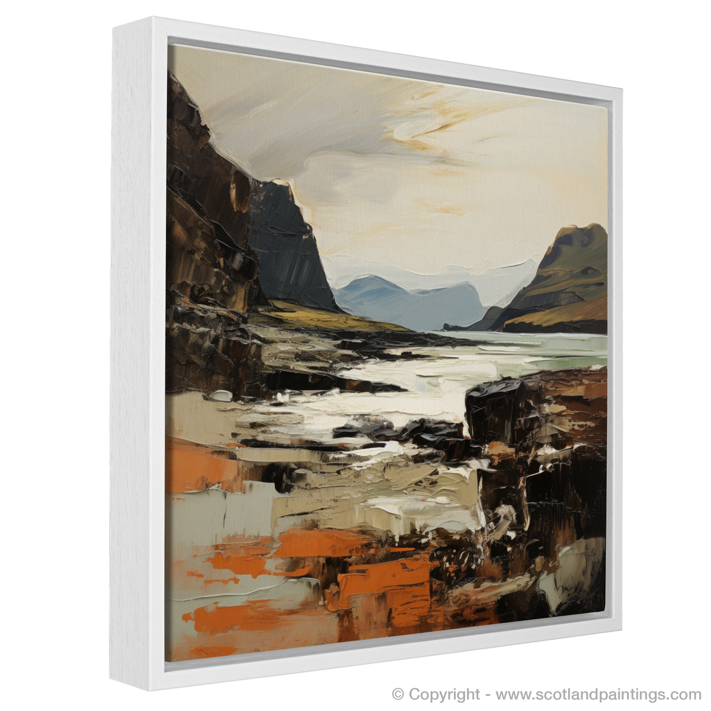 Painting and Art Print of Coral Beach, Claigan, Isle of Skye entitled "Expressionist Ode to Coral Beach".