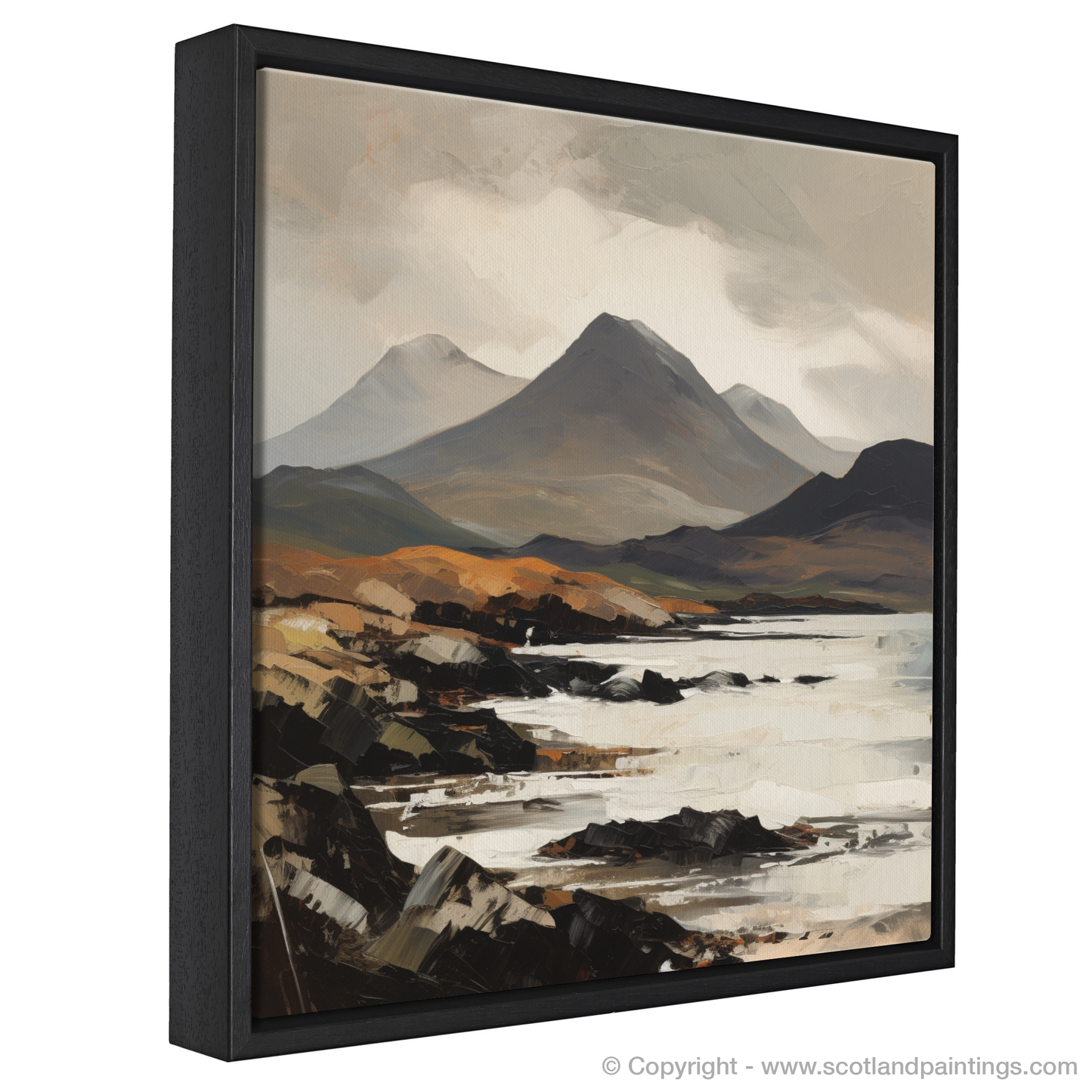 Painting and Art Print of Ben More, Isle of Mull entitled "Ben More: An Expressionist Ode to the Scottish Highlands".