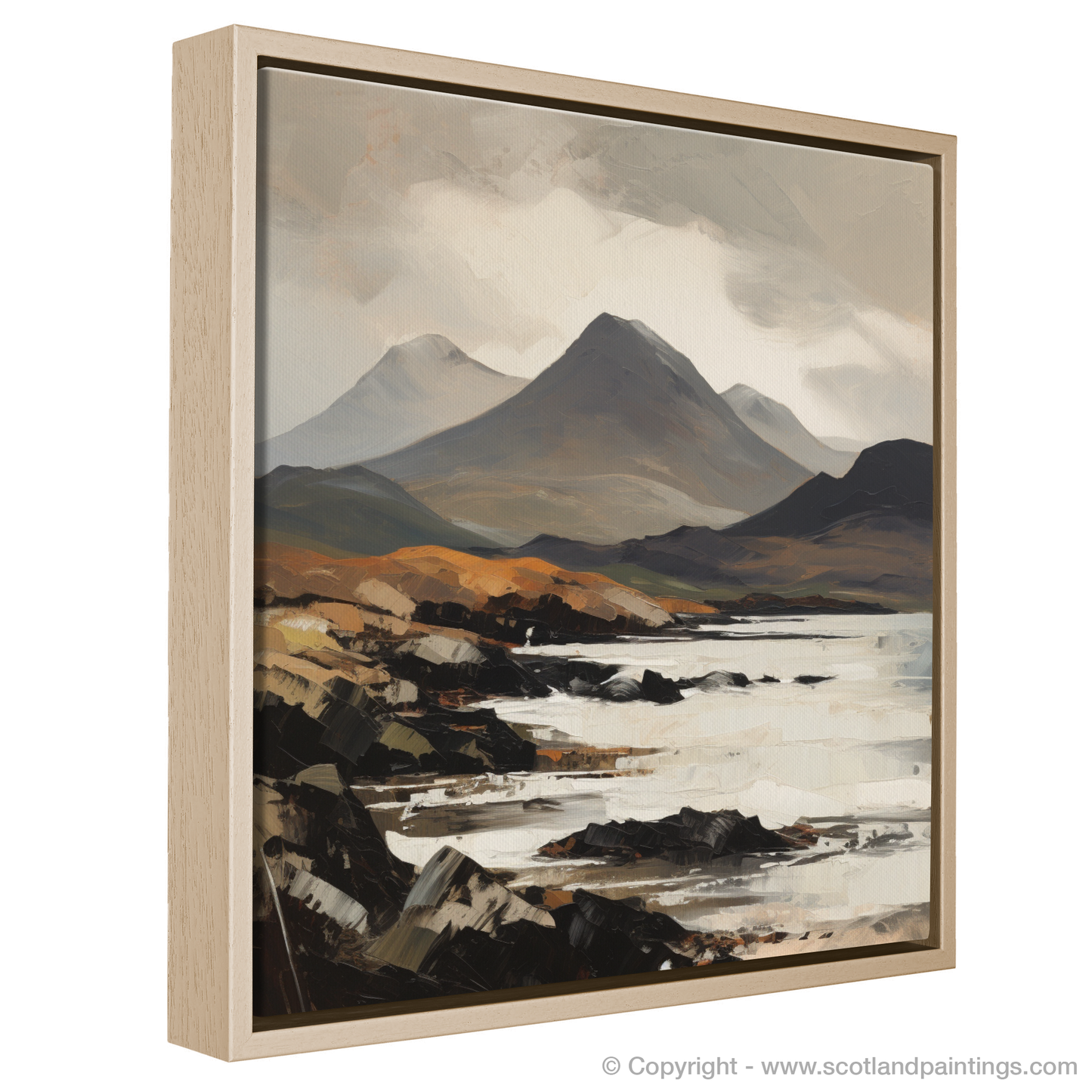 Painting and Art Print of Ben More, Isle of Mull entitled "Ben More: An Expressionist Ode to the Scottish Highlands".