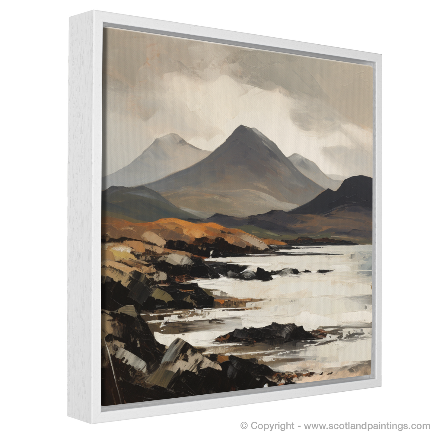 Painting and Art Print of Ben More, Isle of Mull entitled "Ben More: An Expressionist Ode to the Scottish Highlands".