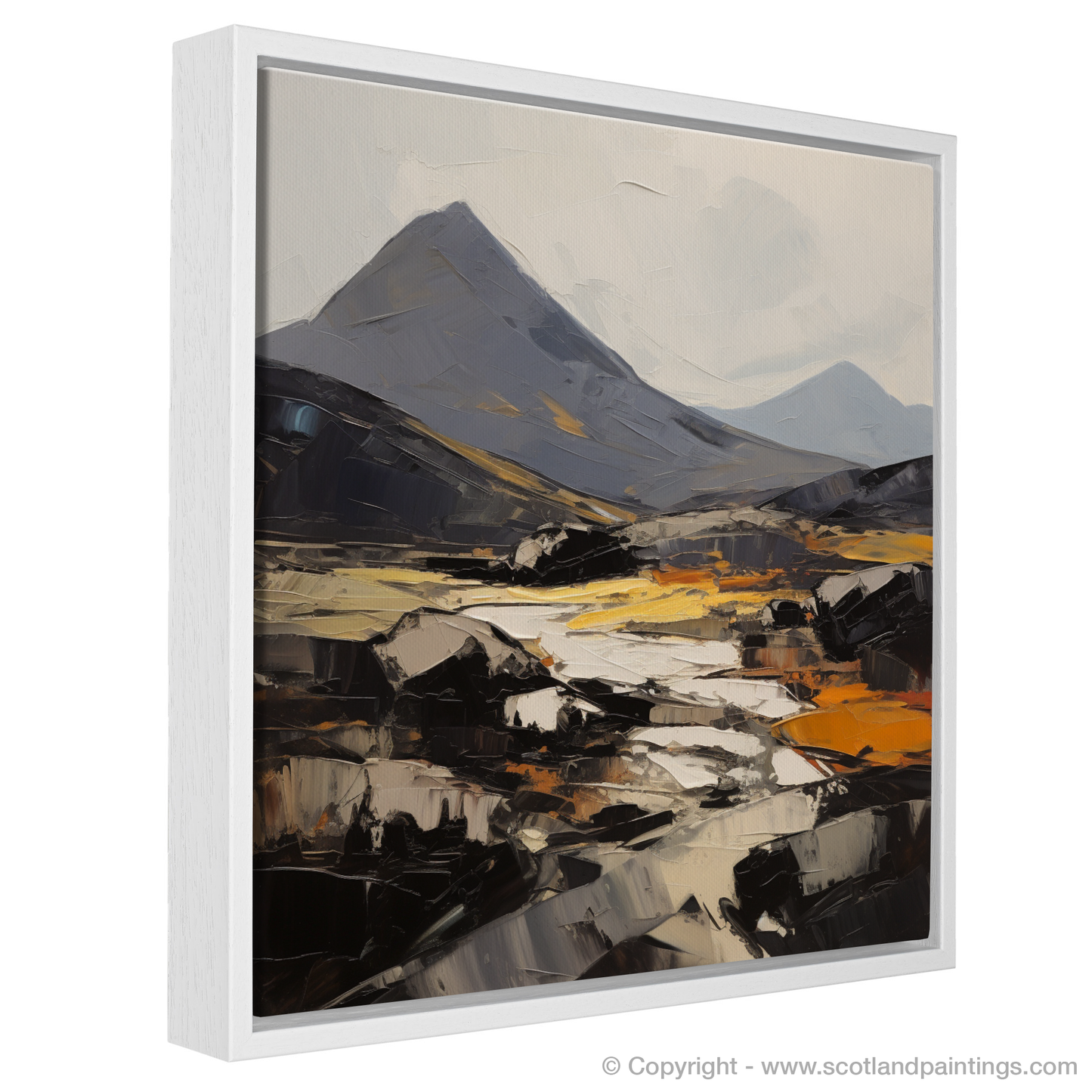 Painting and Art Print of Ben More, Isle of Mull entitled "Majestic Ben More: An Expressionist Ode to Scotland's Highlands".
