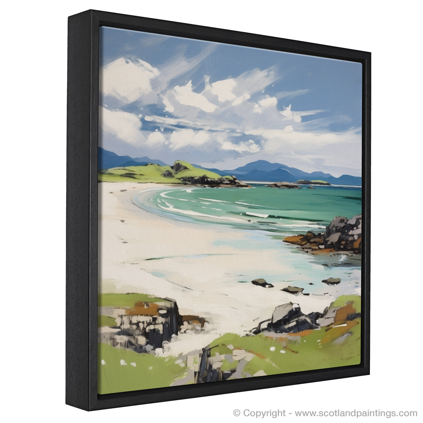 Painting and Art Print of Mellon Udrigle Beach, Wester Ross in summer entitled "Mellon Udrigle Beach Summer Expression".