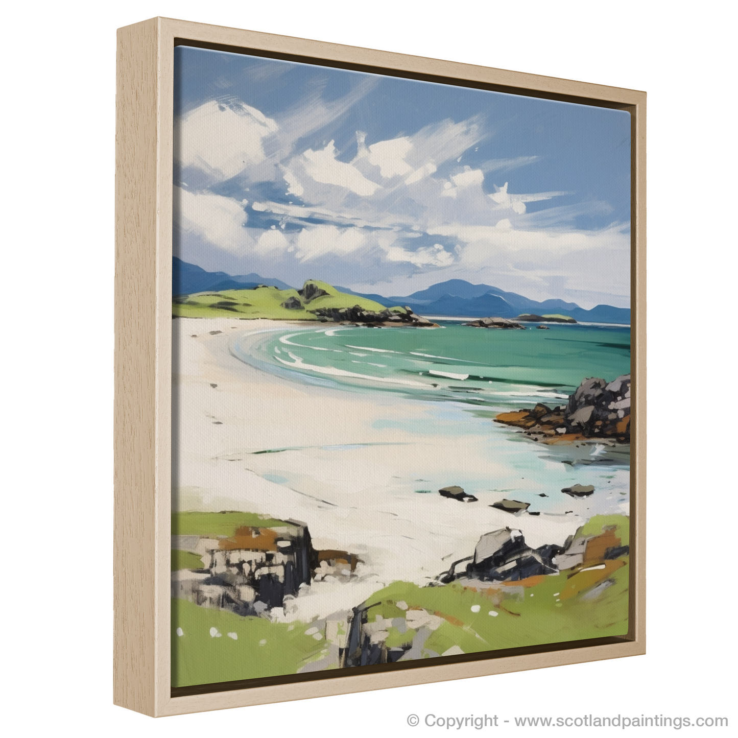 Painting and Art Print of Mellon Udrigle Beach, Wester Ross in summer entitled "Mellon Udrigle Beach Summer Expression".