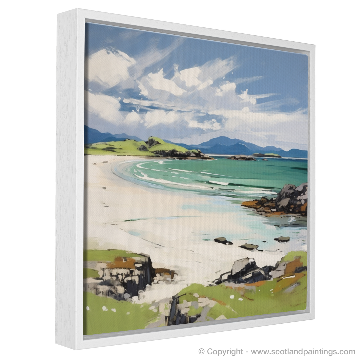 Painting and Art Print of Mellon Udrigle Beach, Wester Ross in summer entitled "Mellon Udrigle Beach Summer Expression".