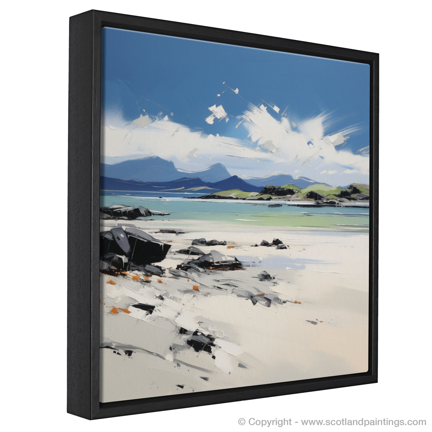 Painting and Art Print of Mellon Udrigle Beach, Wester Ross in summer entitled "Mellon Udrigle Beach: A Summer Expression".