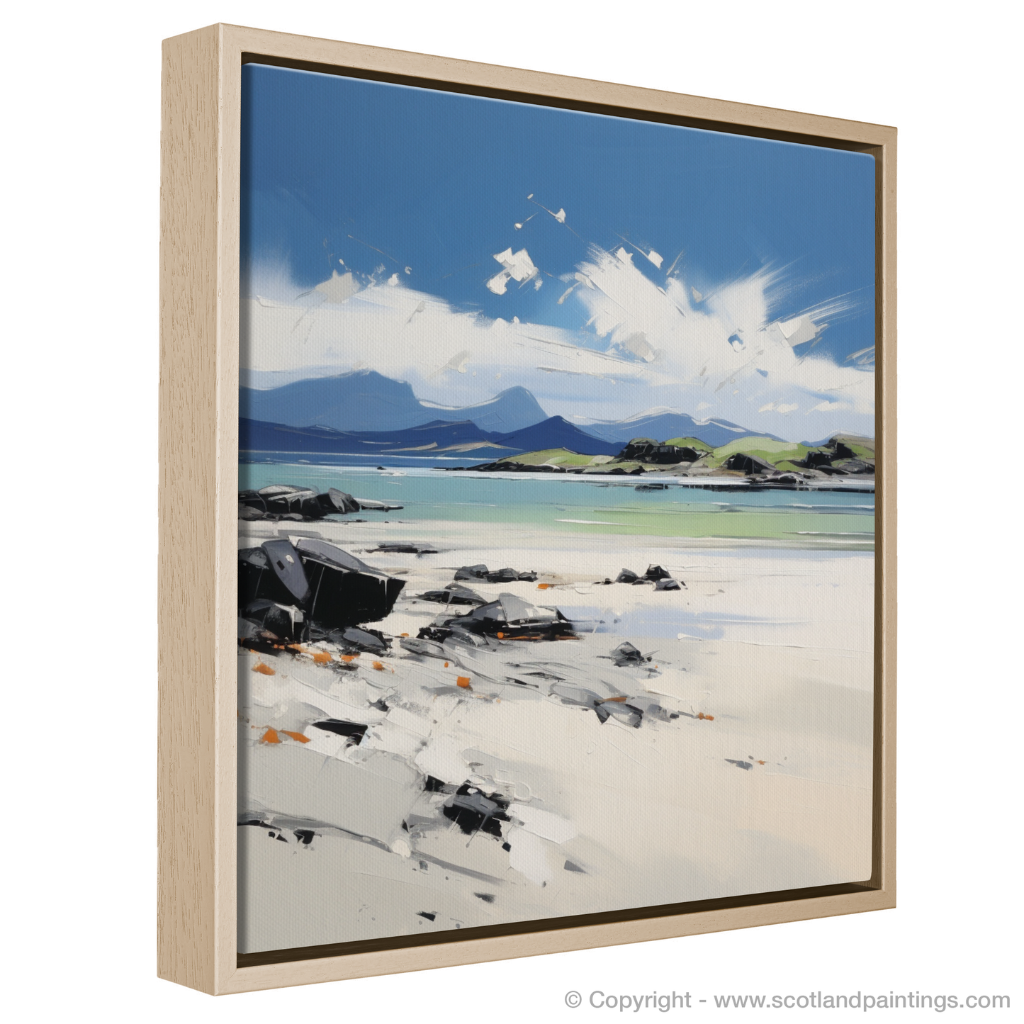 Painting and Art Print of Mellon Udrigle Beach, Wester Ross in summer entitled "Mellon Udrigle Beach: A Summer Expression".