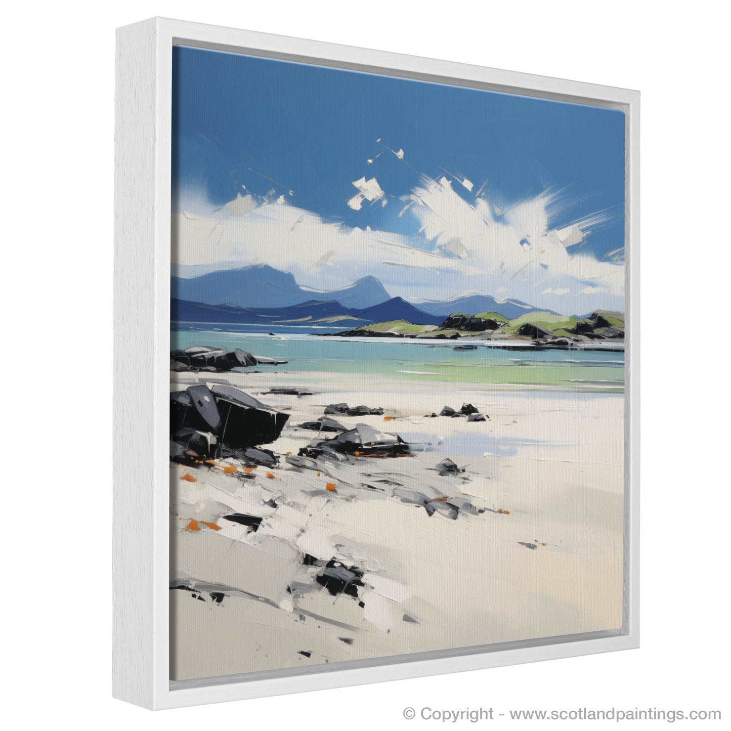 Painting and Art Print of Mellon Udrigle Beach, Wester Ross in summer entitled "Mellon Udrigle Beach: A Summer Expression".