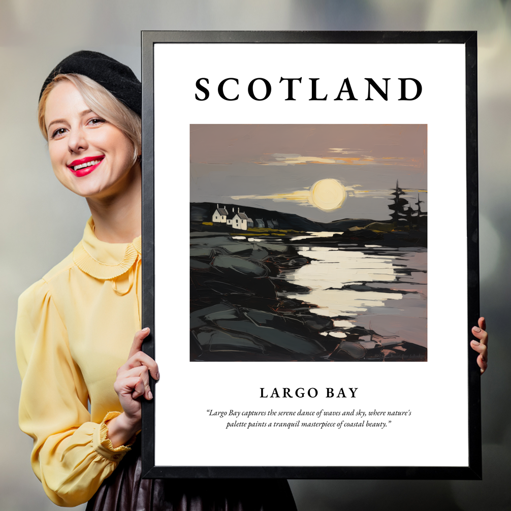 Person holding a poster of Largo Bay