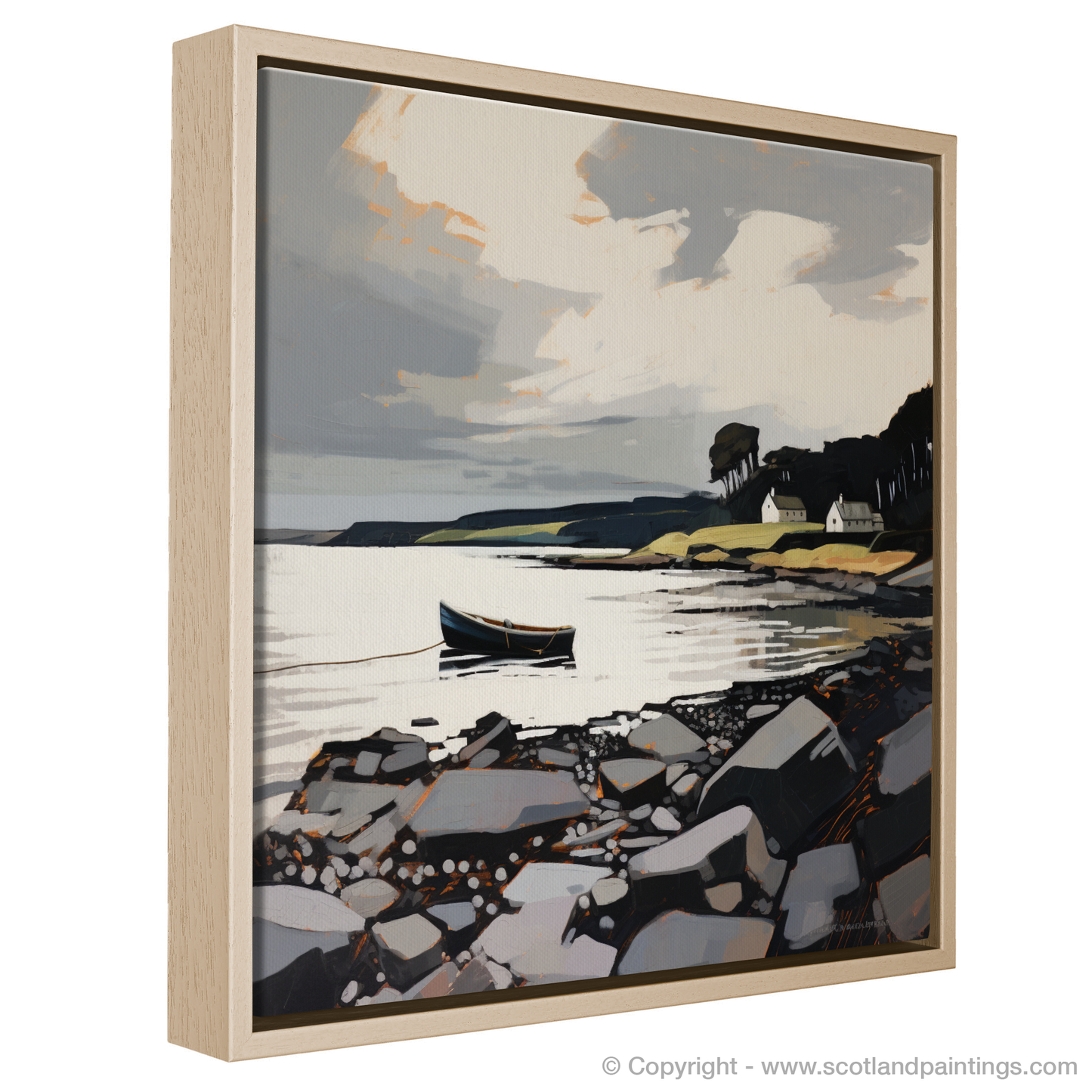 Painting and Art Print of Largo Bay, Fife. Serene Ambience of Largo Bay.