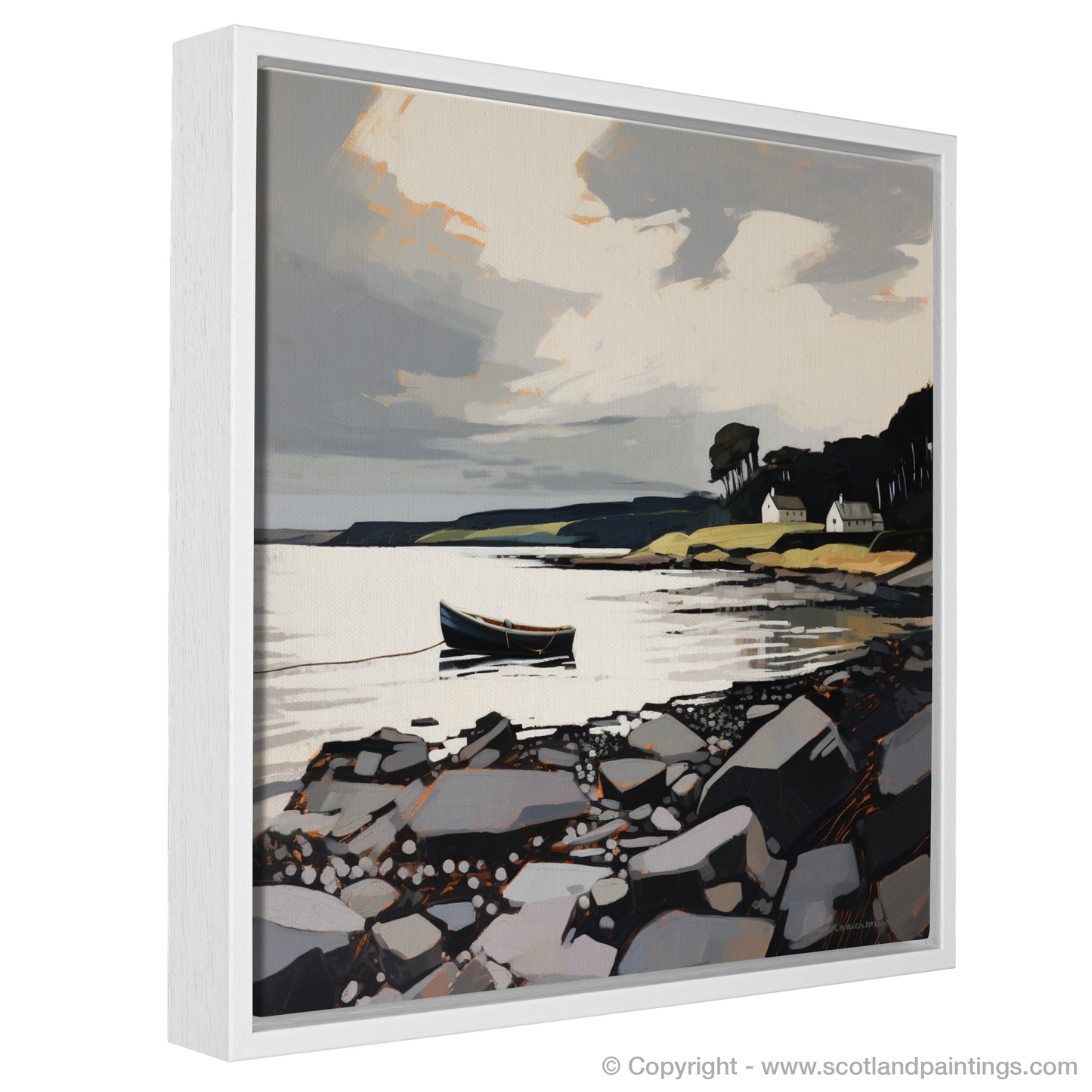 Painting and Art Print of Largo Bay, Fife. Serene Ambience of Largo Bay.