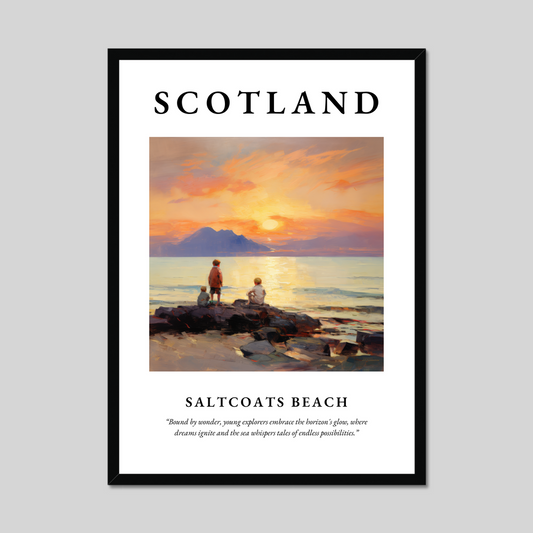 Poster of Saltcoats Beach, Scotland.