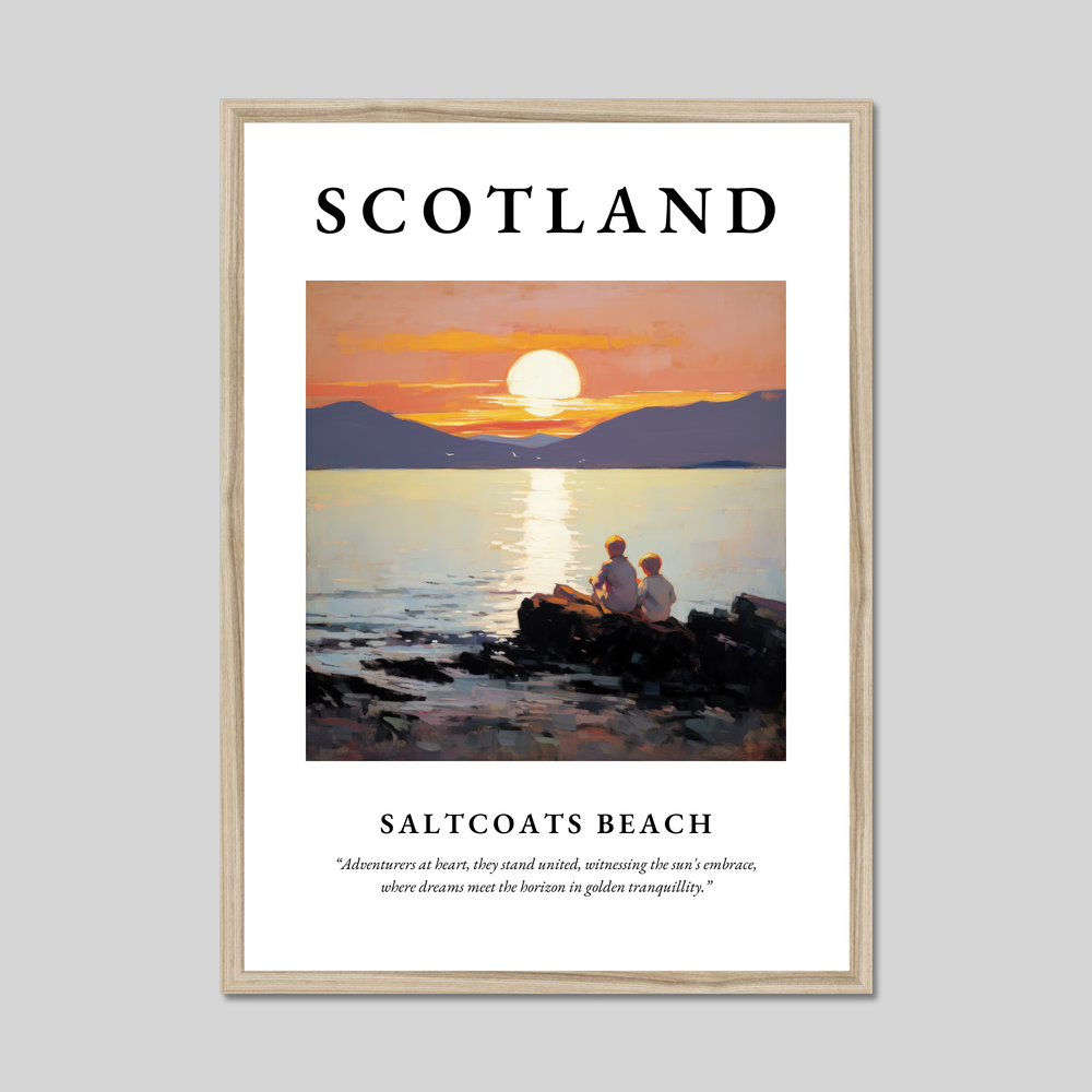 Poster in a natural frame with the word Scotland