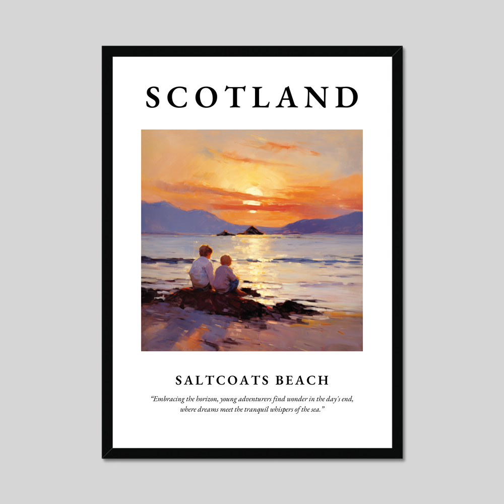 Poster of Saltcoats Beach, Scotland.