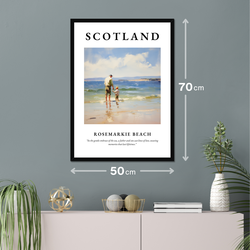 Poster of Rosemarkie Beach hanging on a wall