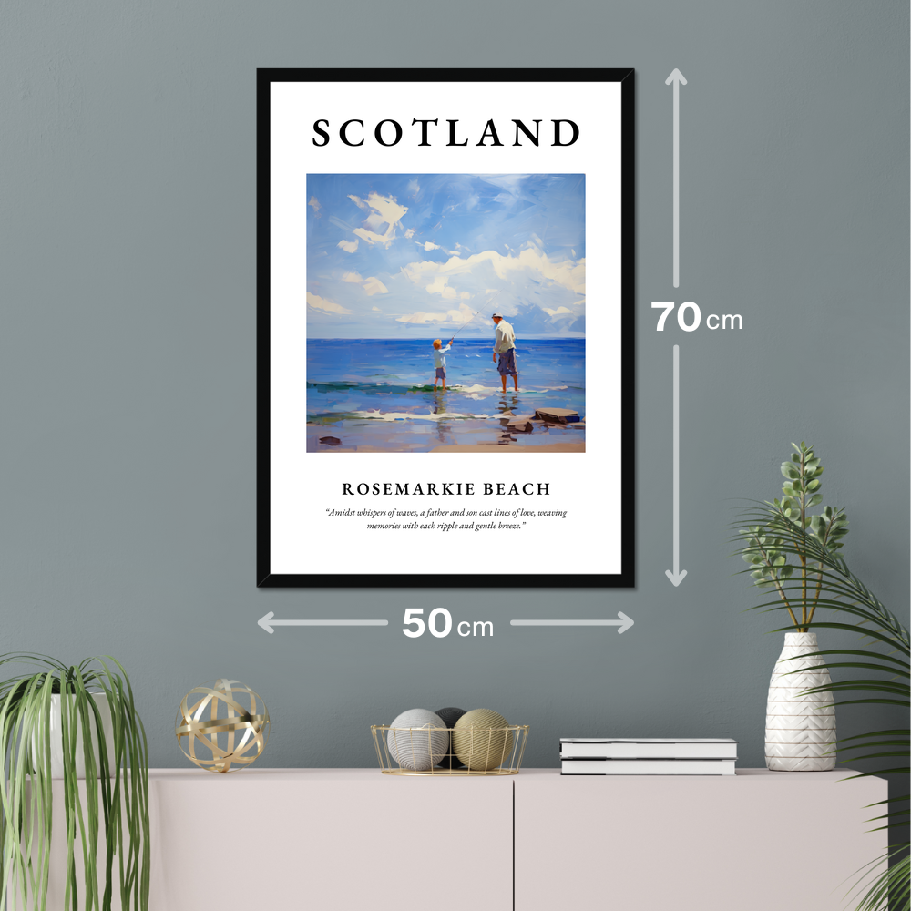 Poster of Rosemarkie Beach hanging on a wall