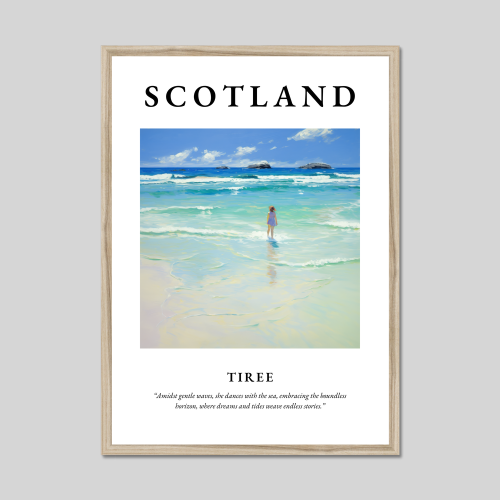 Poster in a natural frame with the word Scotland