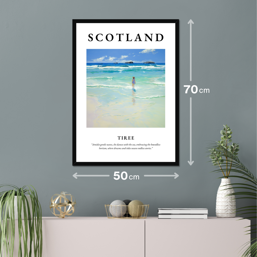 Poster of Tiree hanging on a wall