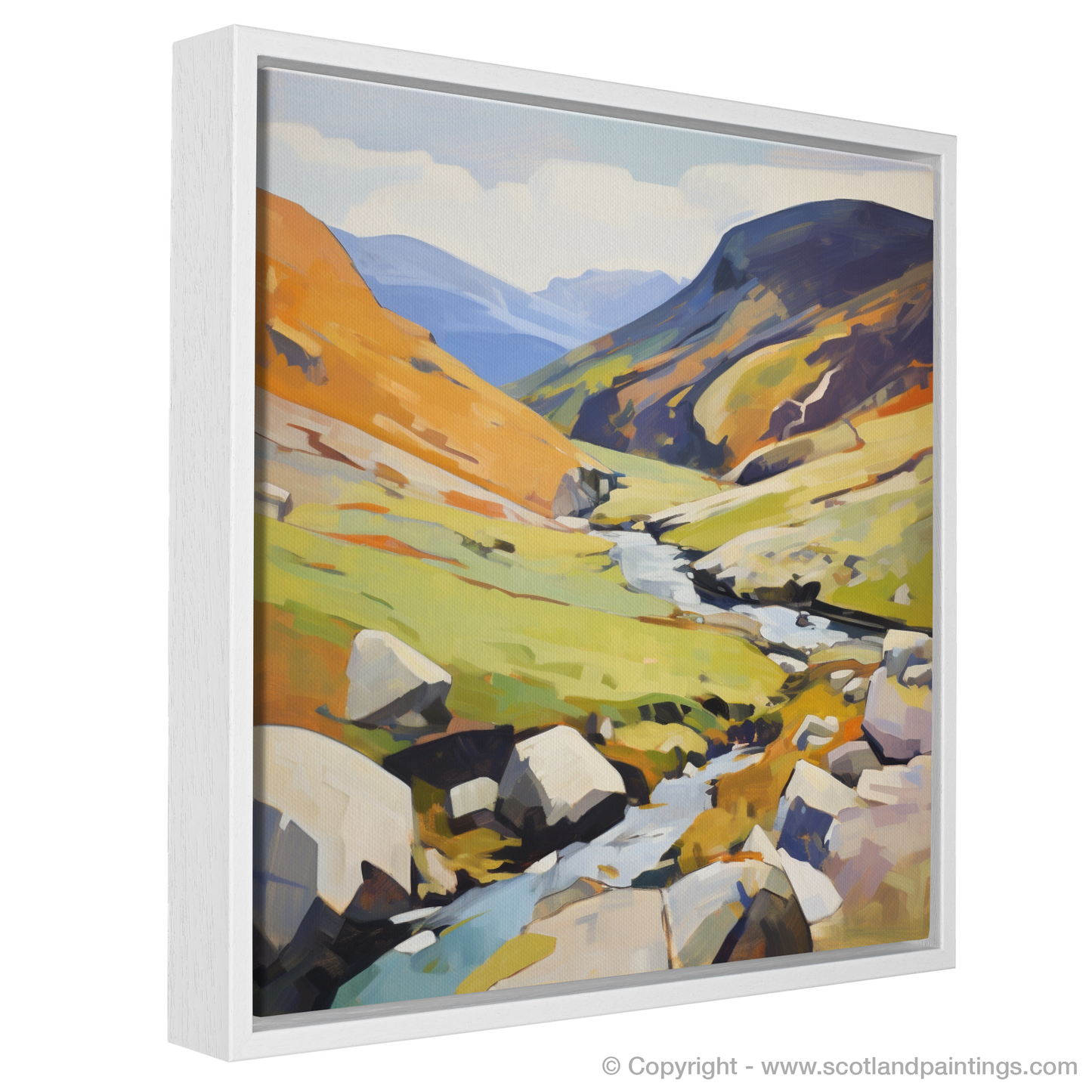 Painting and Art Print of Braeriach entitled "Braeriach Unleashed: An Abstract Highland Reverie".