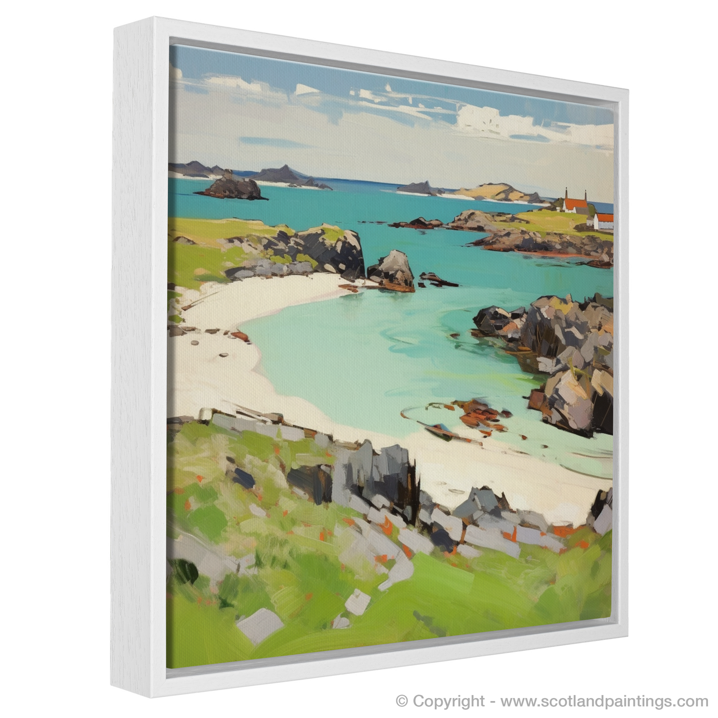 Painting and Art Print of Isle of Iona, Inner Hebrides entitled "Isle of Iona: Abstract Expressions of Scottish Serenity".