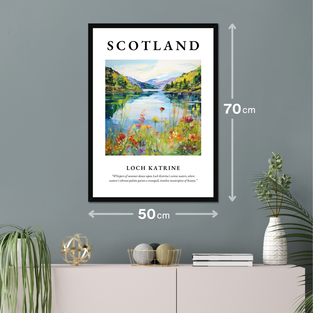 Poster of Loch Katrine hanging on a wall