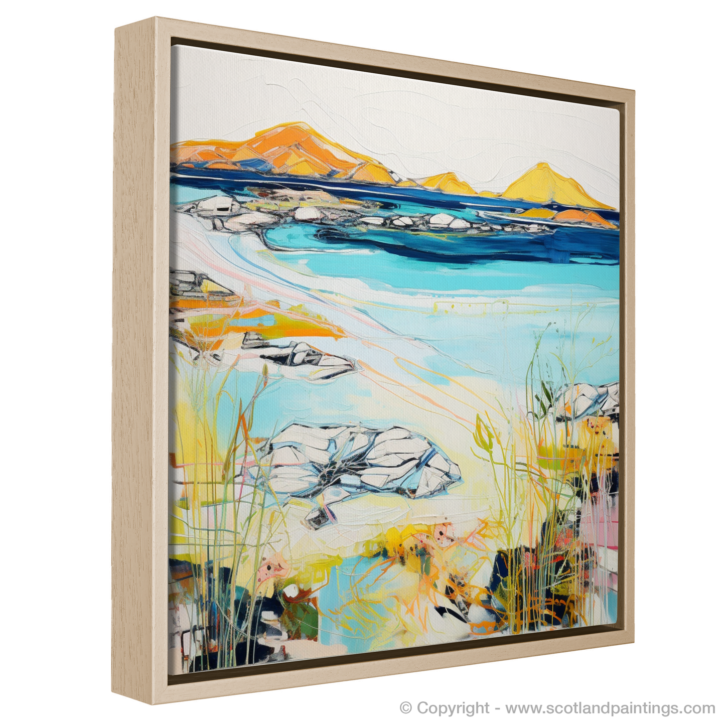 Painting and Art Print of Isle of Barra entitled "Isle of Barra: A Symphony of Colours".