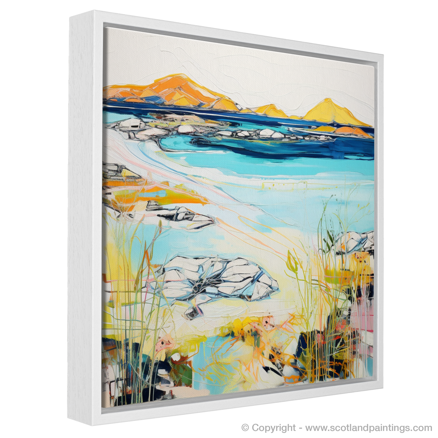 Painting and Art Print of Isle of Barra entitled "Isle of Barra: A Symphony of Colours".