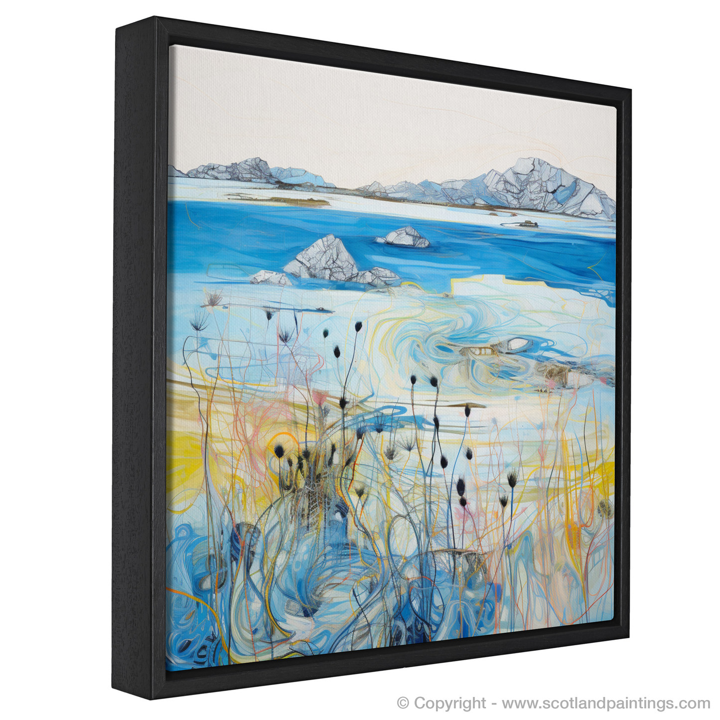 Painting and Art Print of Isle of Barra entitled "Isle of Barra Reimagined: A Contemporary Vision of Scottish Serenity".