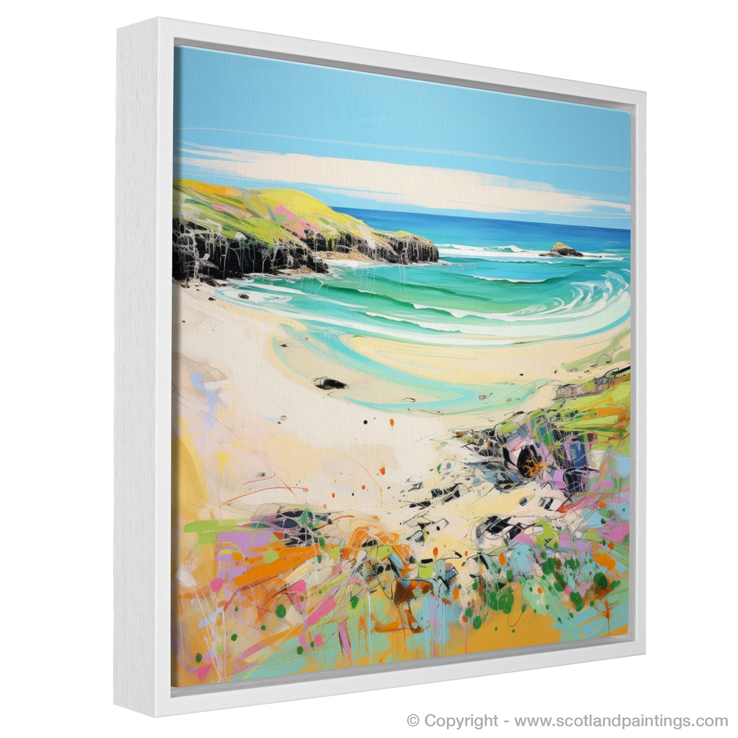 Painting and Art Print of Durness Beach, Sutherland in summer entitled "Summer Serenade at Durness Beach".