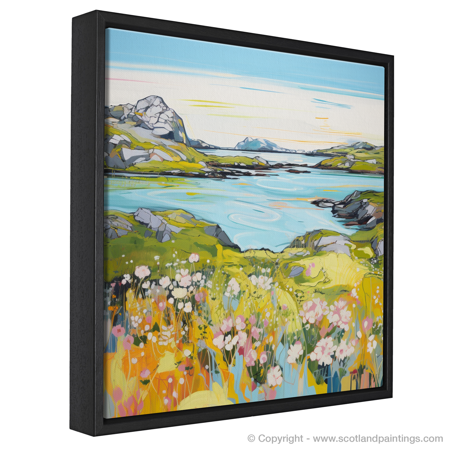 Painting and Art Print of Isle of Scalpay, Outer Hebrides in summer entitled "Summer Splendour of the Isle of Scalpay".