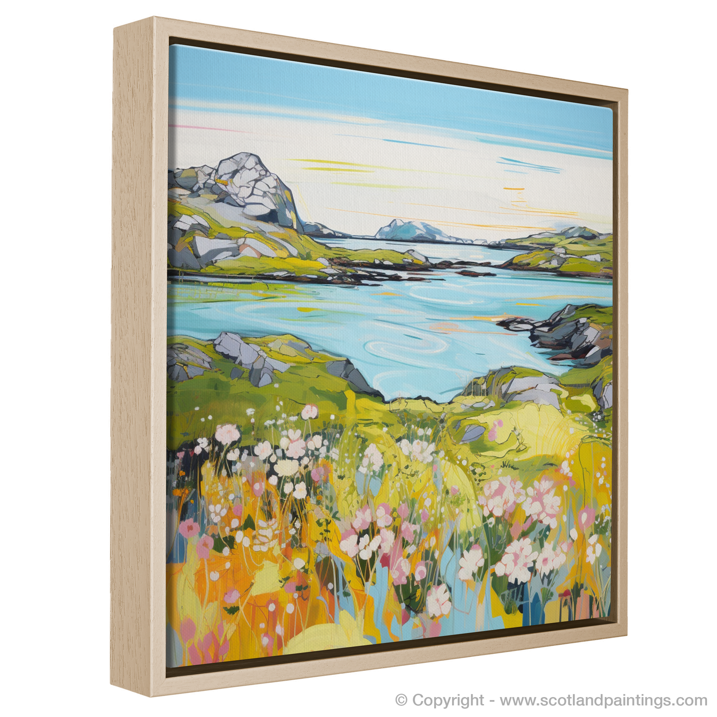Painting and Art Print of Isle of Scalpay, Outer Hebrides in summer entitled "Summer Splendour of the Isle of Scalpay".