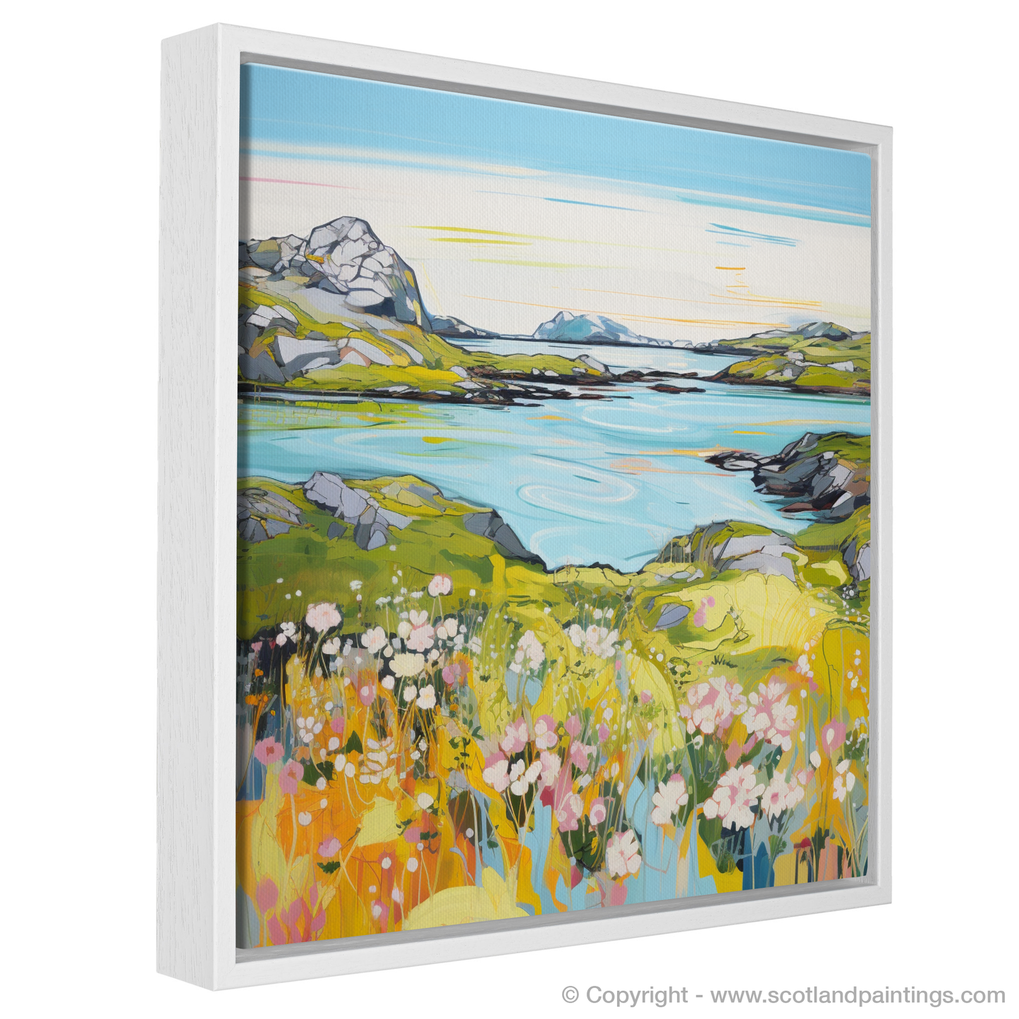 Painting and Art Print of Isle of Scalpay, Outer Hebrides in summer entitled "Summer Splendour of the Isle of Scalpay".