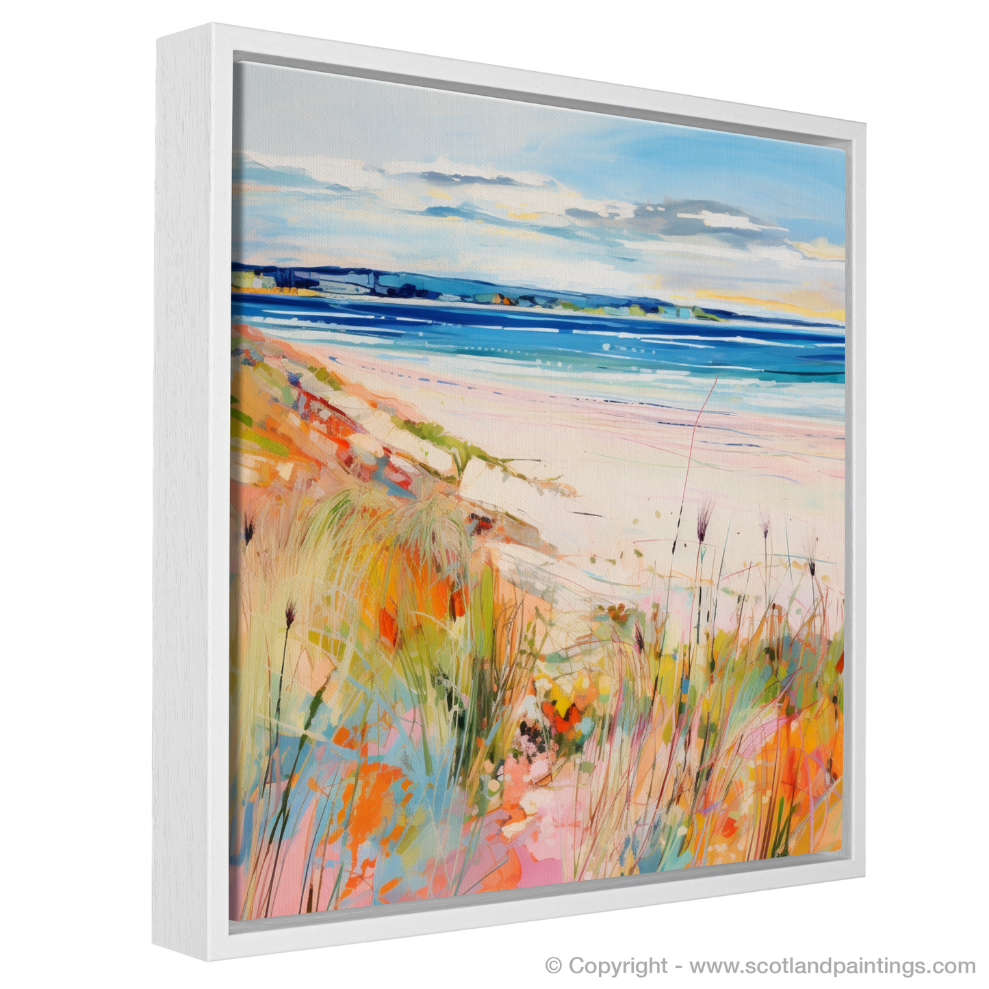 Painting and Art Print of Nairn Beach, Nairn in summer entitled "Summer Splendour at Nairn Beach".