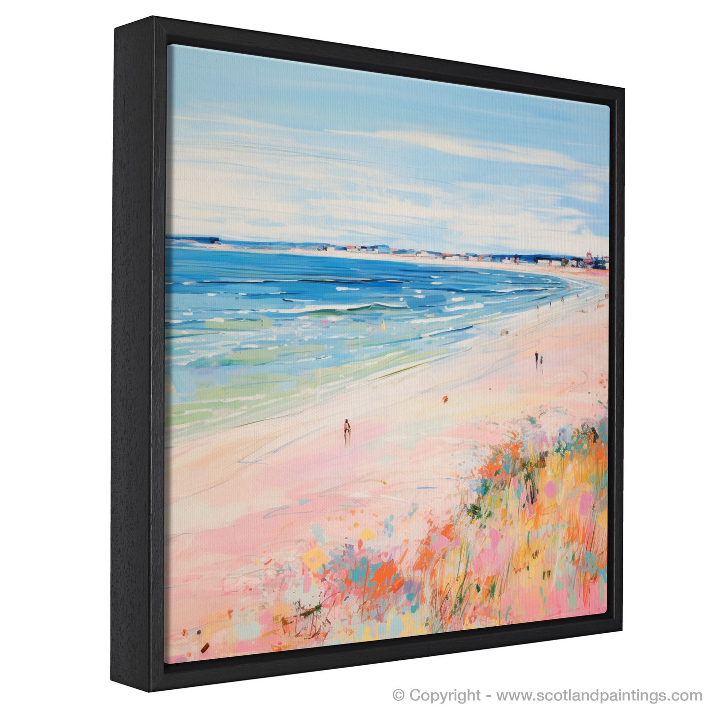 Painting and Art Print of Nairn Beach, Nairn in summer entitled "Summer Serenity at Nairn Beach".