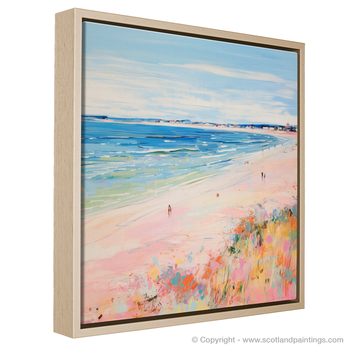 Painting and Art Print of Nairn Beach, Nairn in summer entitled "Summer Serenity at Nairn Beach".