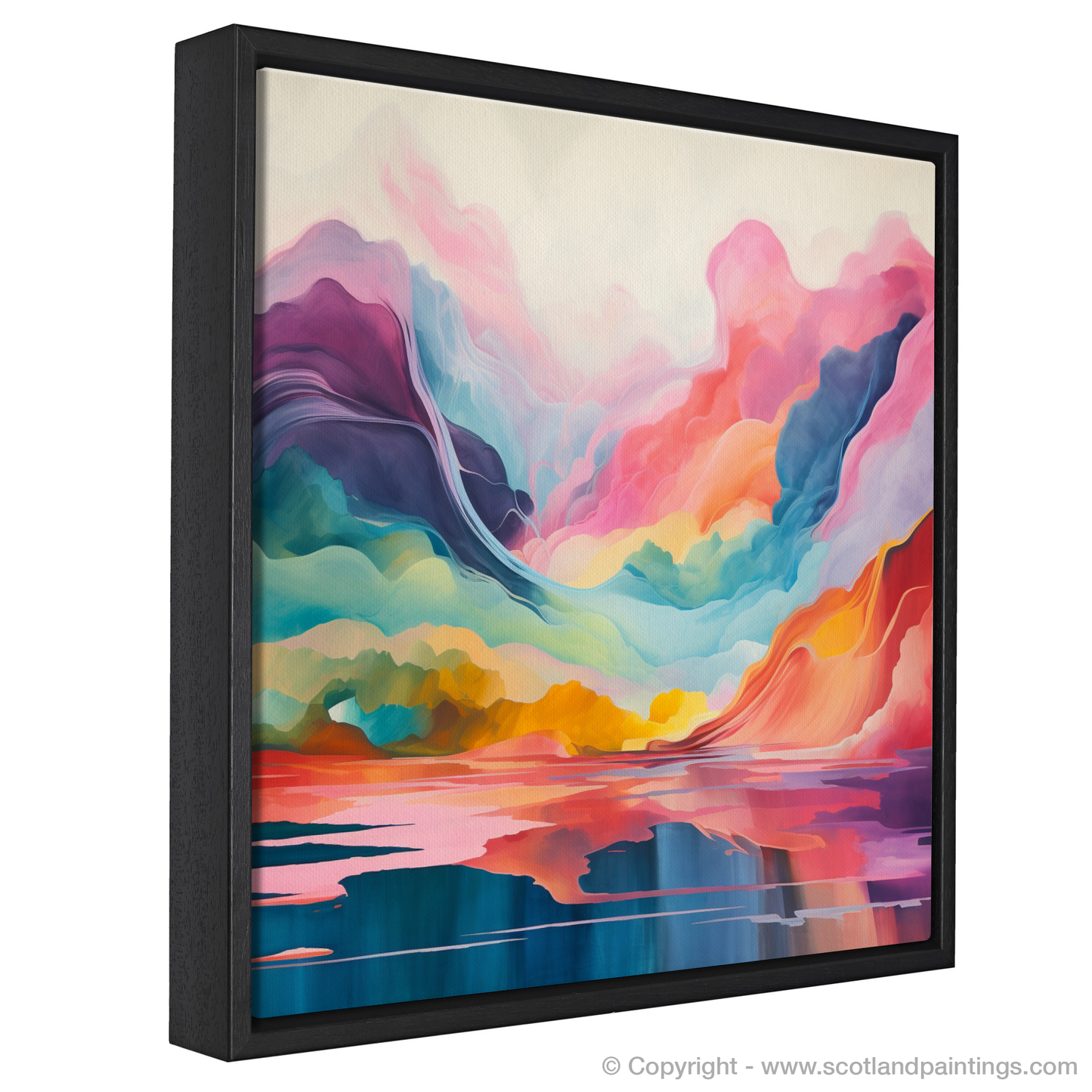 Painting and Art Print of Loch Lomond entitled "Vivid Loch Lomond: An Abstract Symphony".