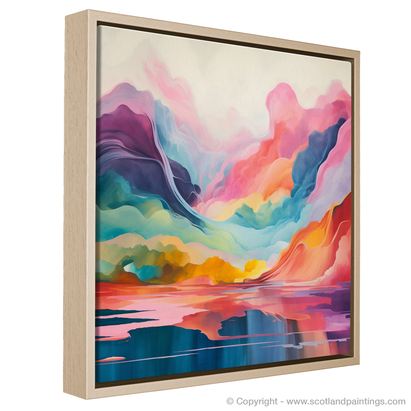 Painting and Art Print of Loch Lomond entitled "Vivid Loch Lomond: An Abstract Symphony".