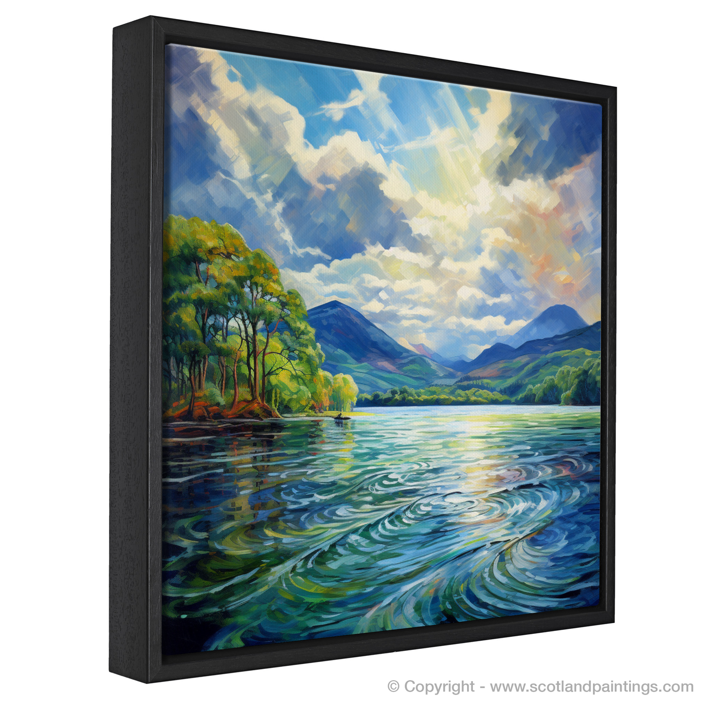 Painting and Art Print of Loch Lomond entitled "Fauvist Rhapsody of Loch Lomond".