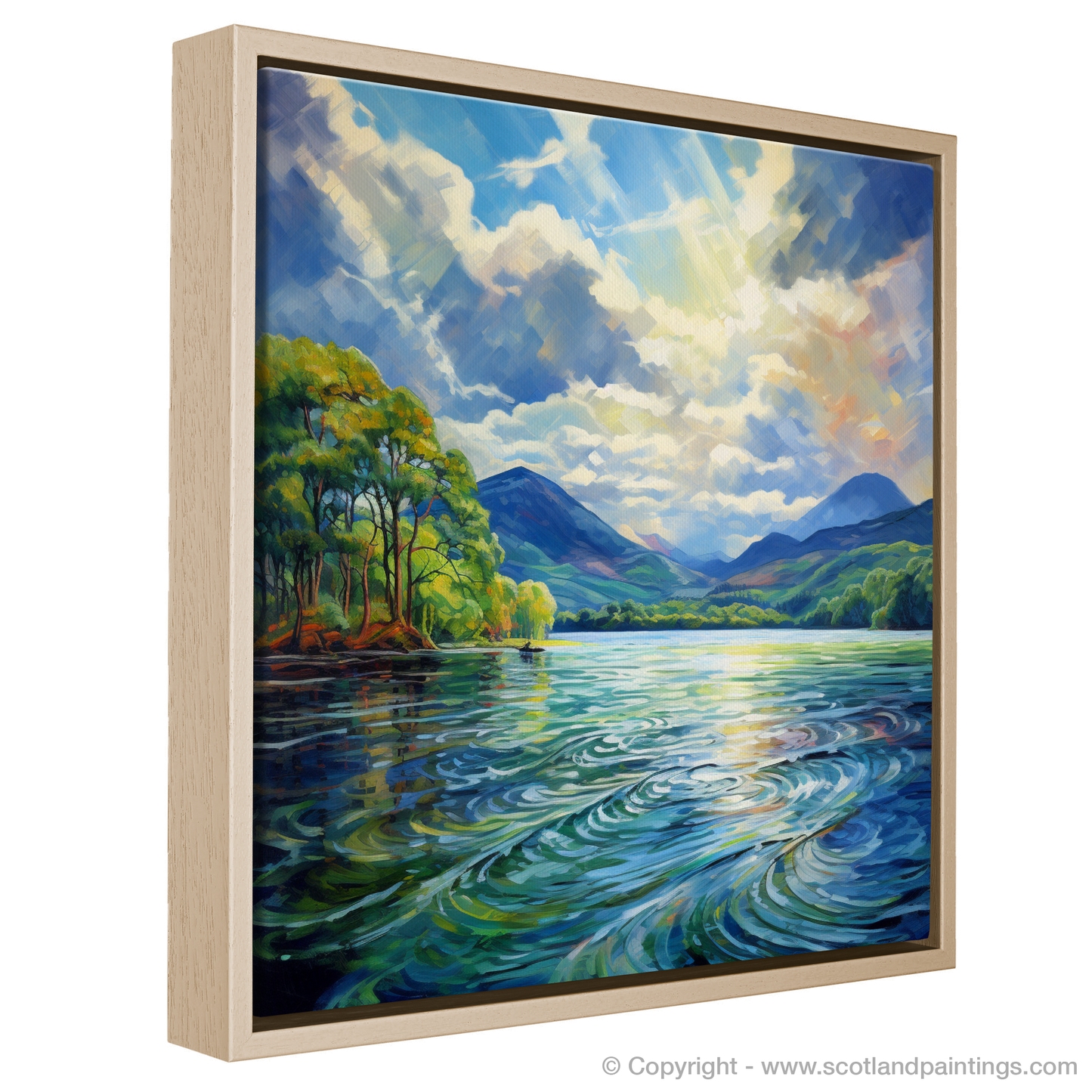 Painting and Art Print of Loch Lomond entitled "Fauvist Rhapsody of Loch Lomond".