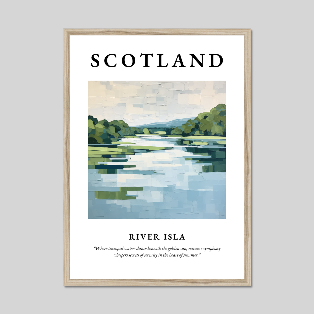 Poster in a natural frame with the word Scotland