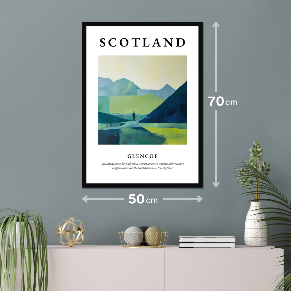 Poster of Glencoe hanging on a wall