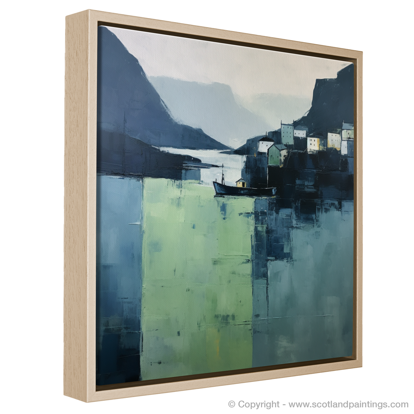 Portree Harbour Serenity: A Minimalist Tribute to Isle of Skye's Seaside Tranquility