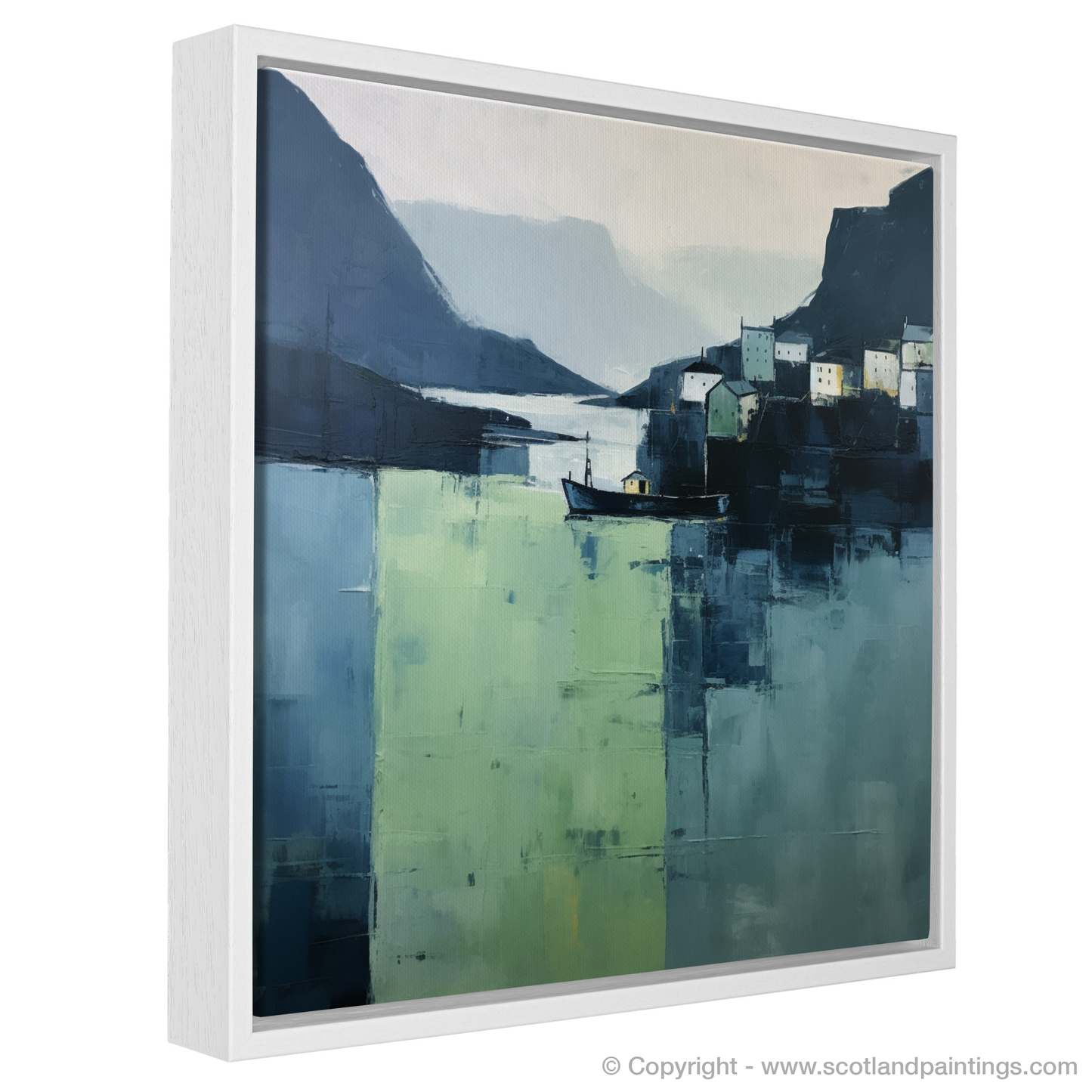 Portree Harbour Serenity: A Minimalist Tribute to Isle of Skye's Seaside Tranquility