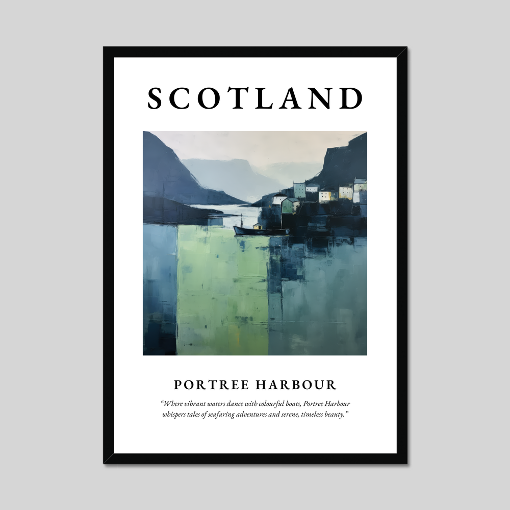 Poster of Portree Harbour, Scotland.