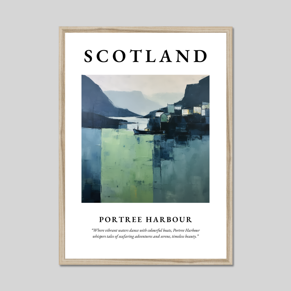 Poster in a natural frame with the word Scotland