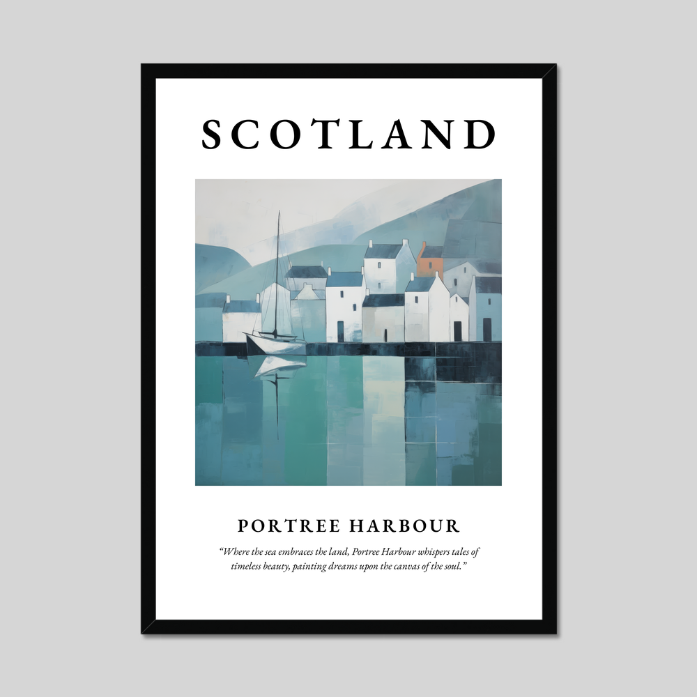 Poster of Portree Harbour, Scotland.