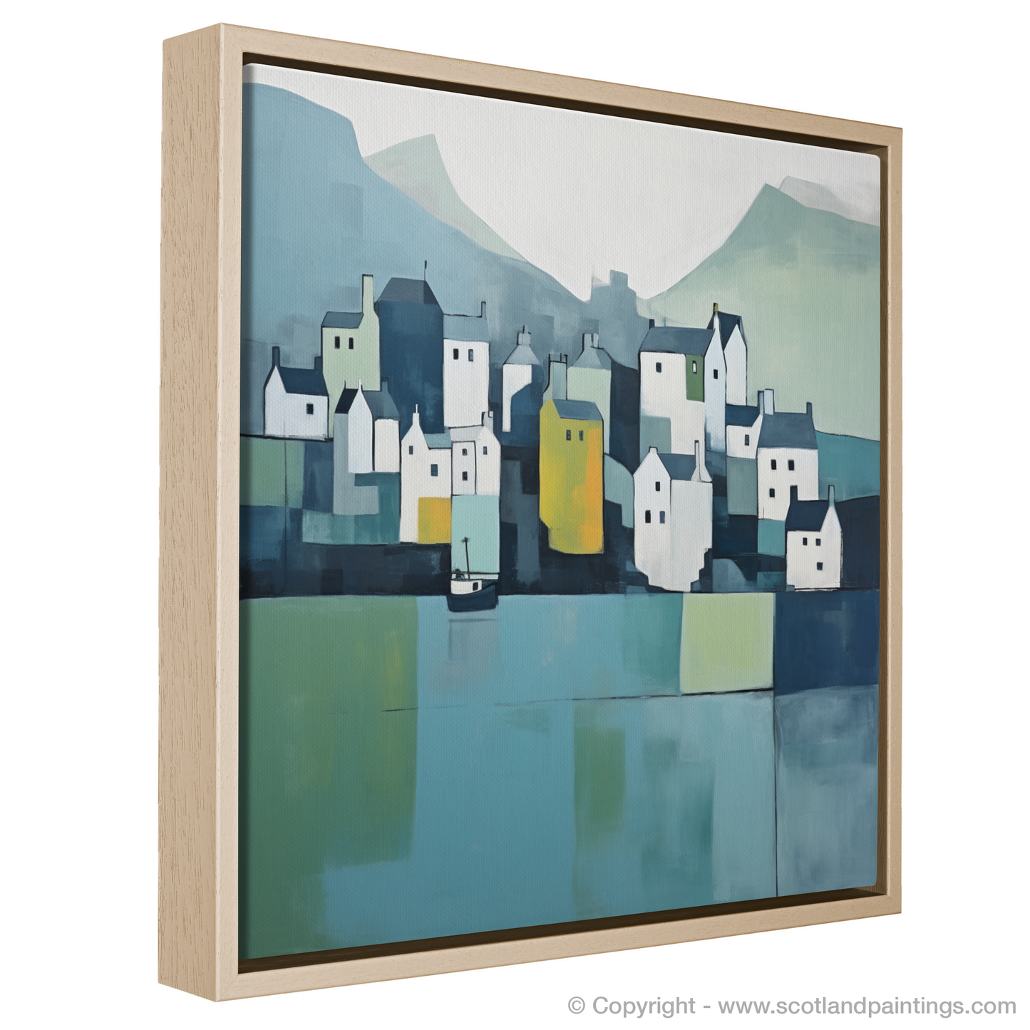 Portree Harbour Essence: A Minimalist Tribute to Isle of Skye's Serenity